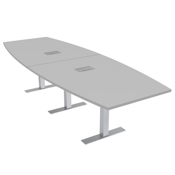45 in W, 120 in L, 29 in H, Engineered Wood Top, Grey